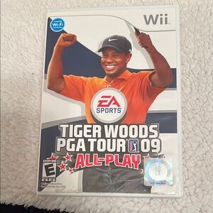 Nintendo Orange Video Game Tiger Woods PGA Tour 09